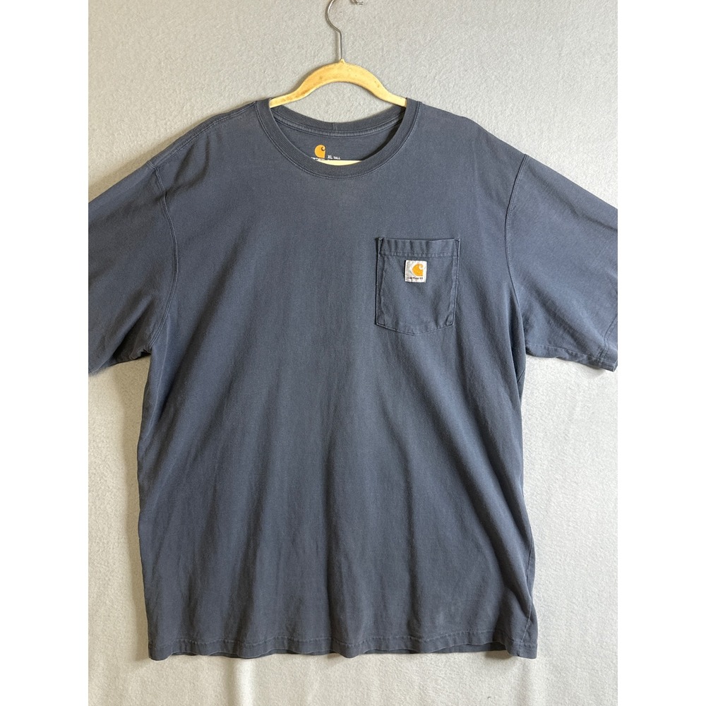 Carhartt Mens XL TALL Gray Pocket T Shirt Original Fit Short Sleeve Workwear